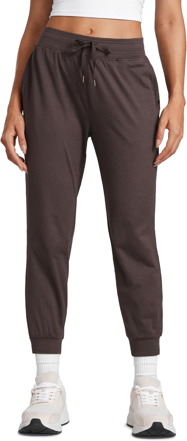 CRZ YOGA Cloud Jersey Joggers Sweatpants Women 25" Capri Casual Lounge Pajama Workout Sweat Pants with Pockets