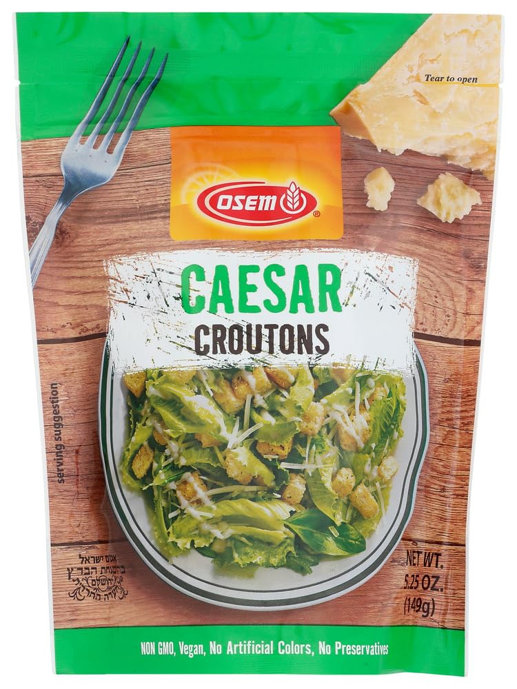 Osem - Croutons Ceasar - Case of 8 - 5.25 OZ