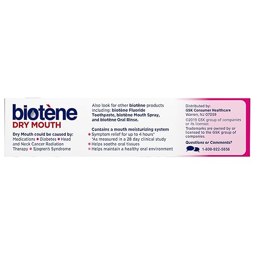 Miniatura 14 de Biotene - Gel hidratante de equilibrio oral, gel sin alcohol y gel de boca seca, sin sabor, 1.5 onzas