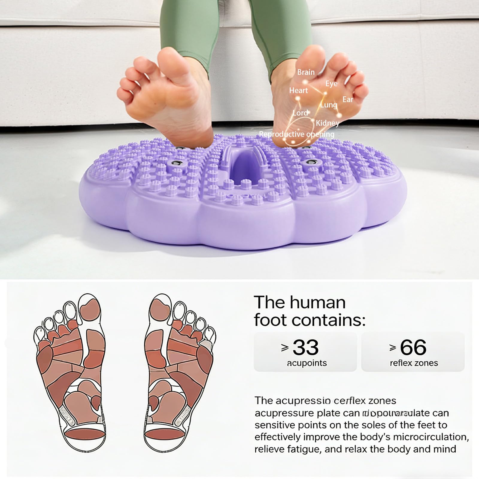 Tappetino massaggiante per piedi con urti ergonomici e design pieghevole salvaspazio per comodità tappetino gonfiabile per massaggio ai piedi