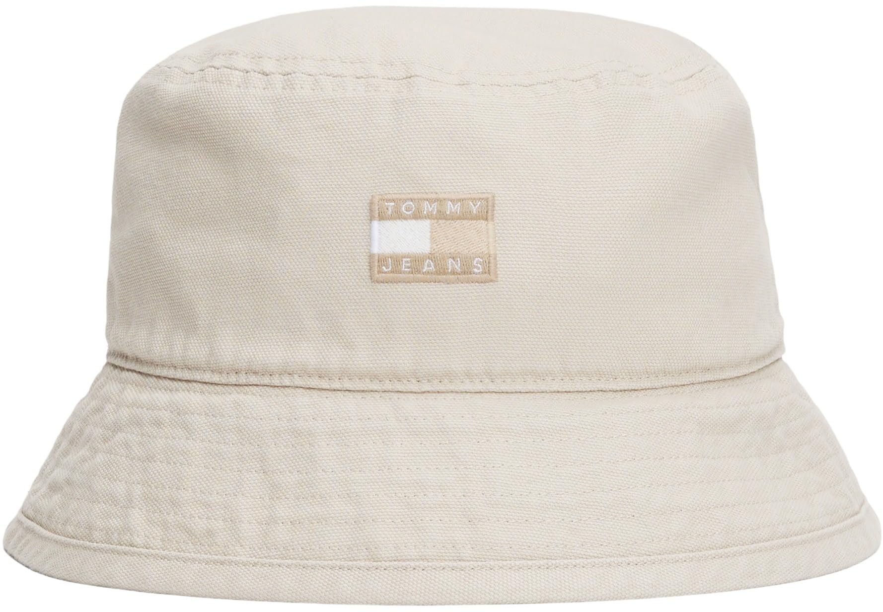 Tommy Jeans Women's TJW Heritage Canvas Bucket HAT AW0AW17581 Bucket Hat, Beige (Newsprint), OS