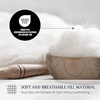 Vista 3 de Blue Ridge Home Fashions - Edredón sintético de microfibra para todas las estaciones, relleno de poliéster hipoalergénico, Algodón, Negro, gemelo