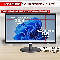 Vista 2 de Filtro de pantalla de privacidad de computadora de 24 pulgadas 16:9 para monitor, protector de privacidad y protector antirreflejos