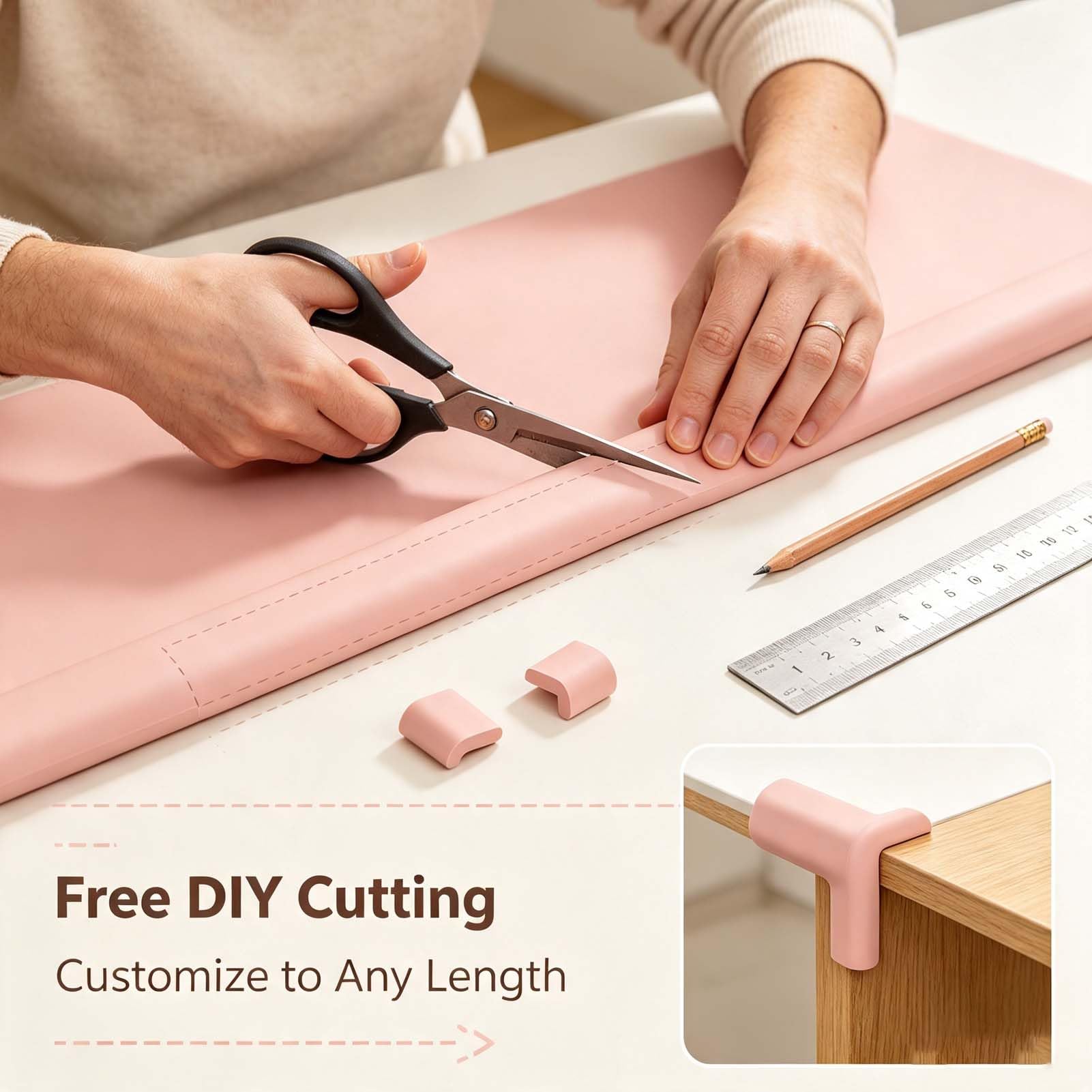 Protector De Bordes para Muebles, Tira De Espuma Antichoque, Banda Parachoques, Protección De Esquinas para Mesas Y Escritorios, Acolchado Suave Y Flexible Y Cortable