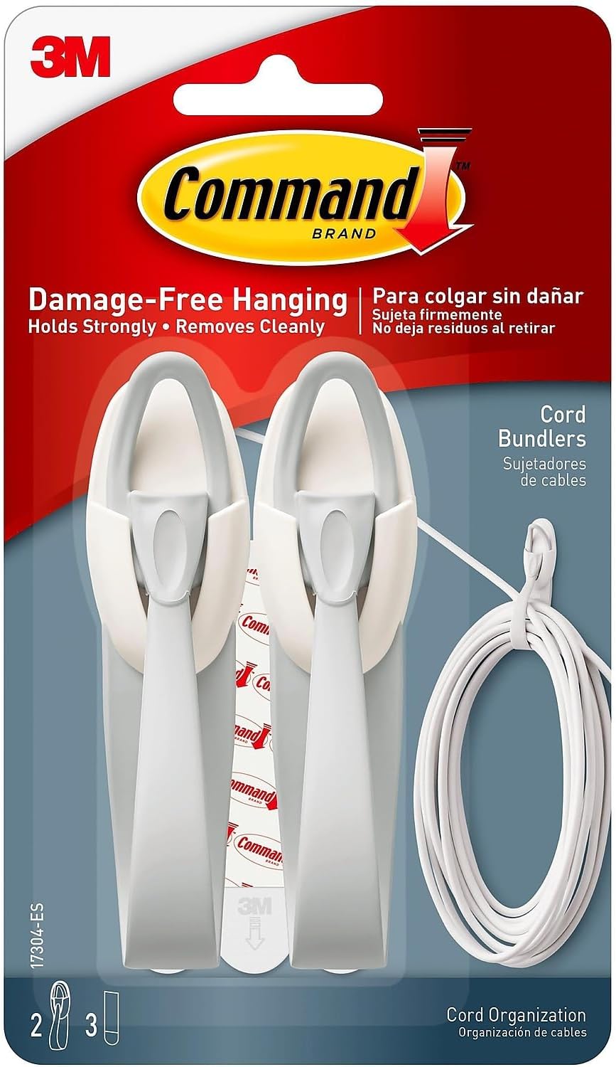 Command Cable Hanger 2 Hangers 2 Strips Strong Hold 1 kg