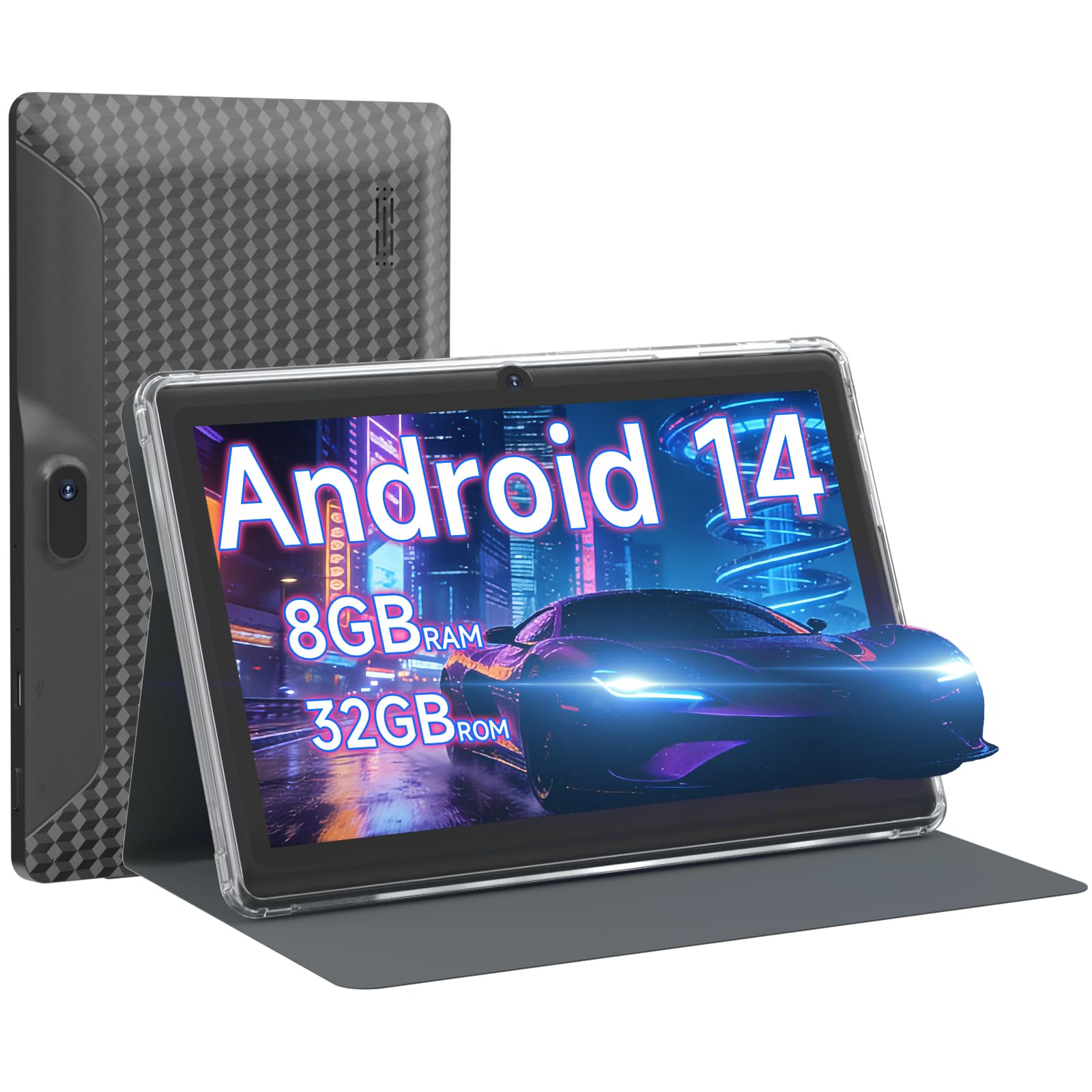 Amazon.com : 7 inch Tablet Android 14 Tablets with Case, 8GB RAM