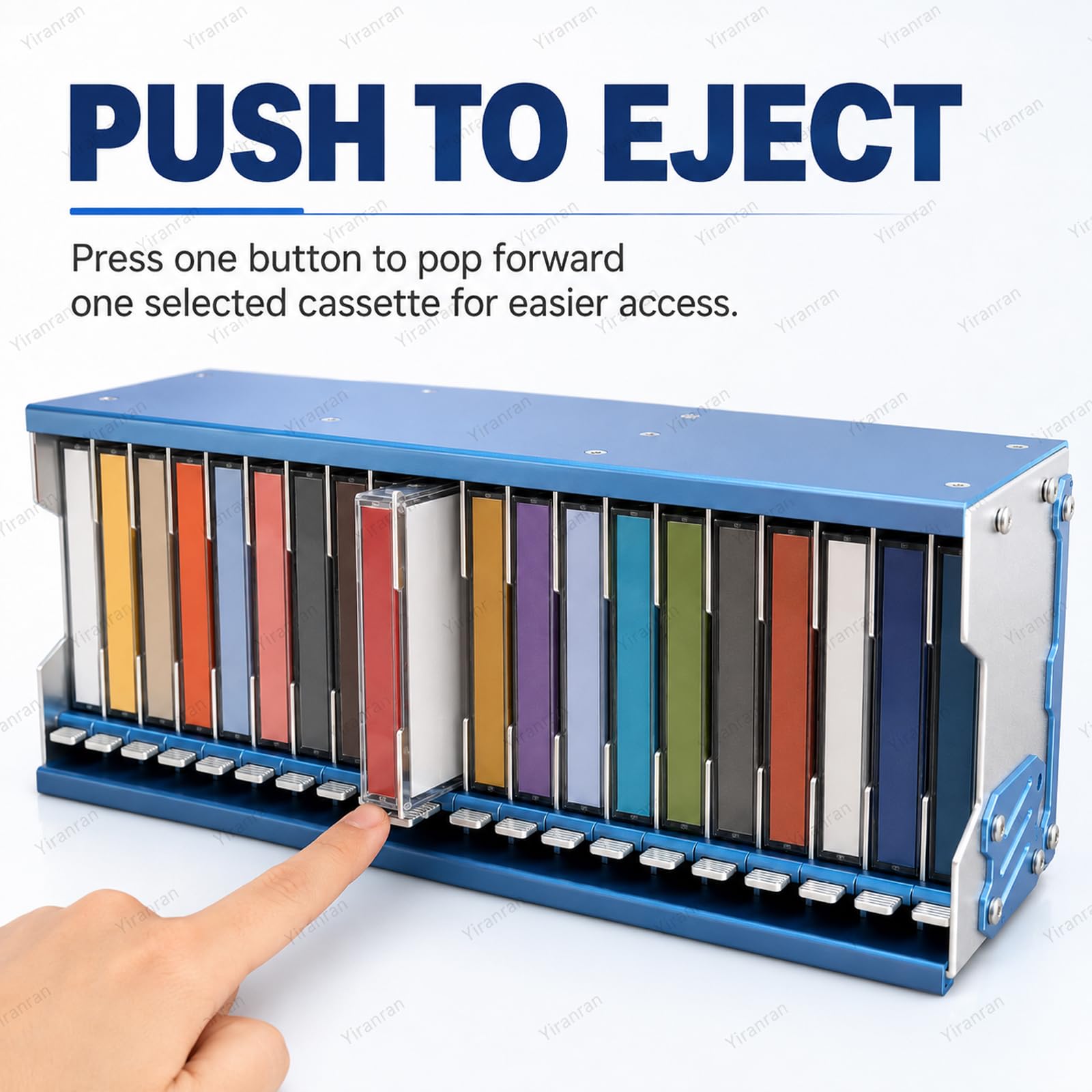 Scatola Porta Cassette In Alluminio, Con Sistema Di Espulsione A Pressione, Contiene 20 Cassette Standard, Con Schermatura Magnetica, Ideale Per Casa, Ufficio E Per La Conservazione Collezioni