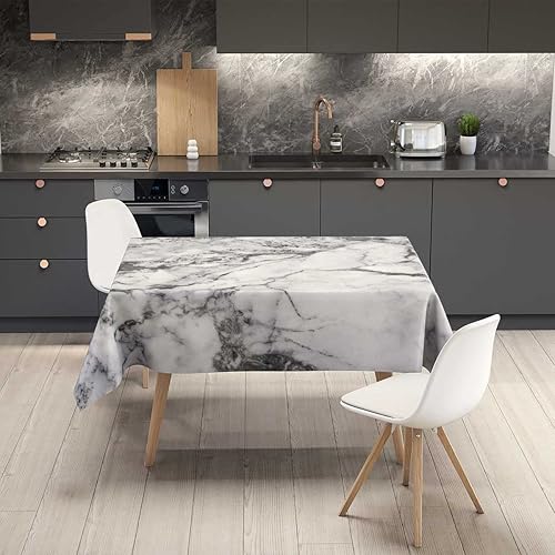 Vista 19 de Mantel de textura de mármol Redondo para mesa de 4 sillas, rectangular para fiestas de Navidad, 30 x 30 pulgadas