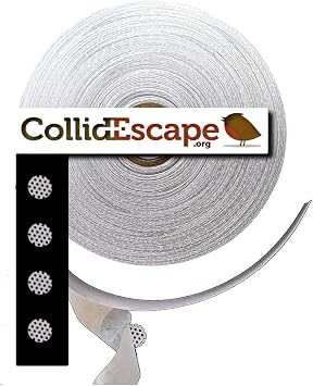 CollidEscape Window Decals to Prevent Bird Strikes - Dot Tape - Bird Window Strike Prevention - Bird Window Film- .5 inch White dots on an 82 Foot roll - Cover 3 to 5 Residential Windows