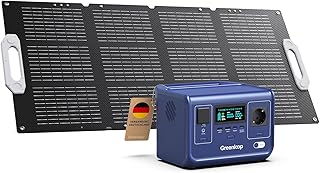 Greenloop 288Wh/300W Tragbare Powerstation mit Solarpanel 100W, LiFePO4 Akku, Schnellladung 0–100% in 1,2 Std, Solar Generator für Camping, Draußen, Reisen, Notfälle