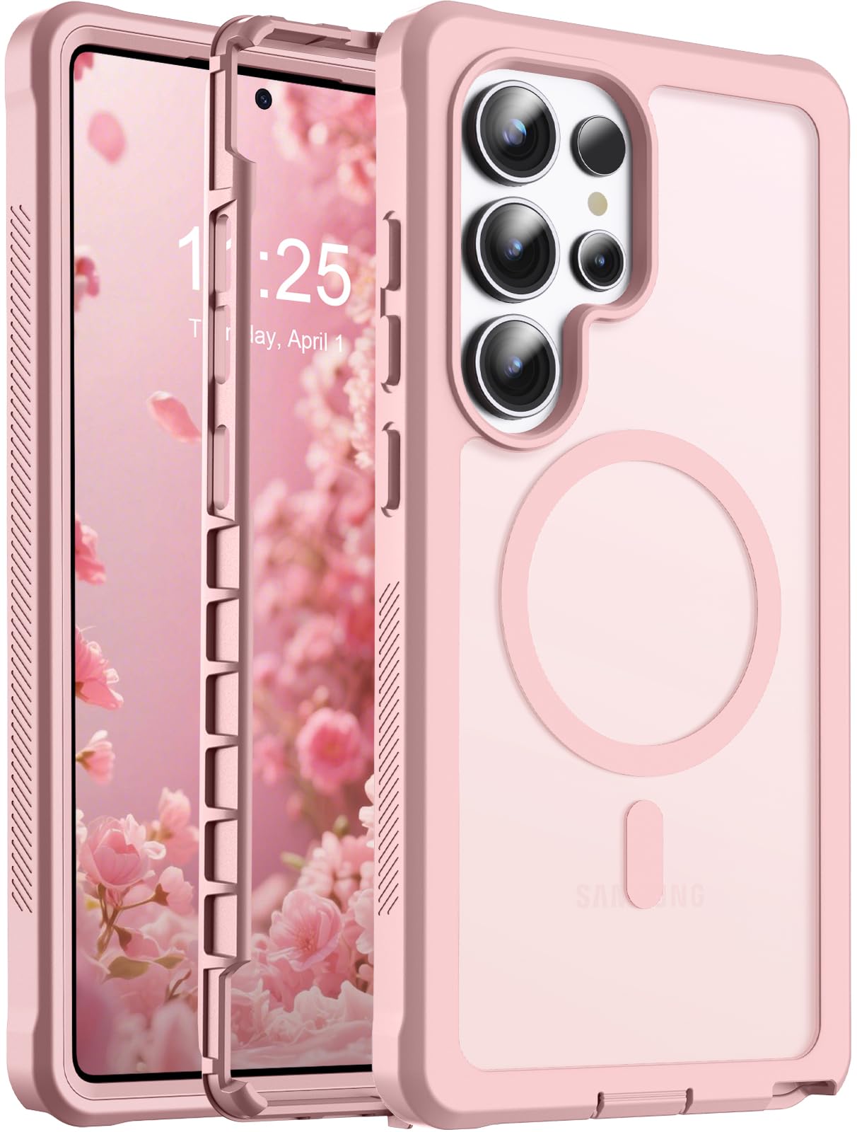 jaroco Magnetic for Samsung Galaxy S25 Ultra case 6.9"-Light Pink