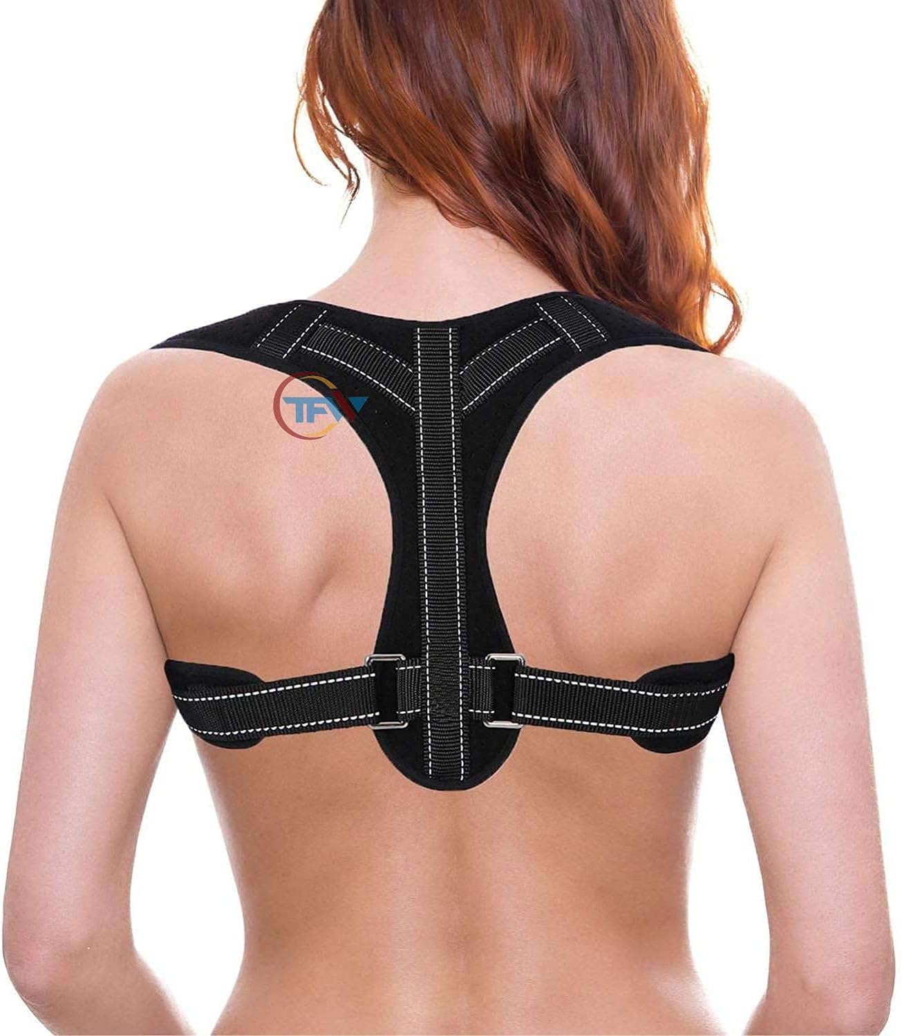 Back Posture Corrector for Women & Men - Discreet Comfortable Clavicle Support Back Brace - Neck Back and Shoulder Pain Relief Figure 8 Clavicle Brace for Posture Correction and Alignment (Universal)