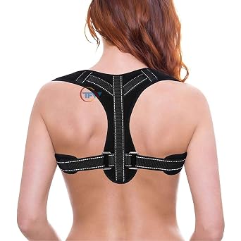 Back Posture Corrector for Women & Men - Discreet Comfortable Clavicle Support Back Brace - Neck Back and Shoulder Pain Relief Figure 8 Clavicle Brace for Posture Correction and Alignment Universal