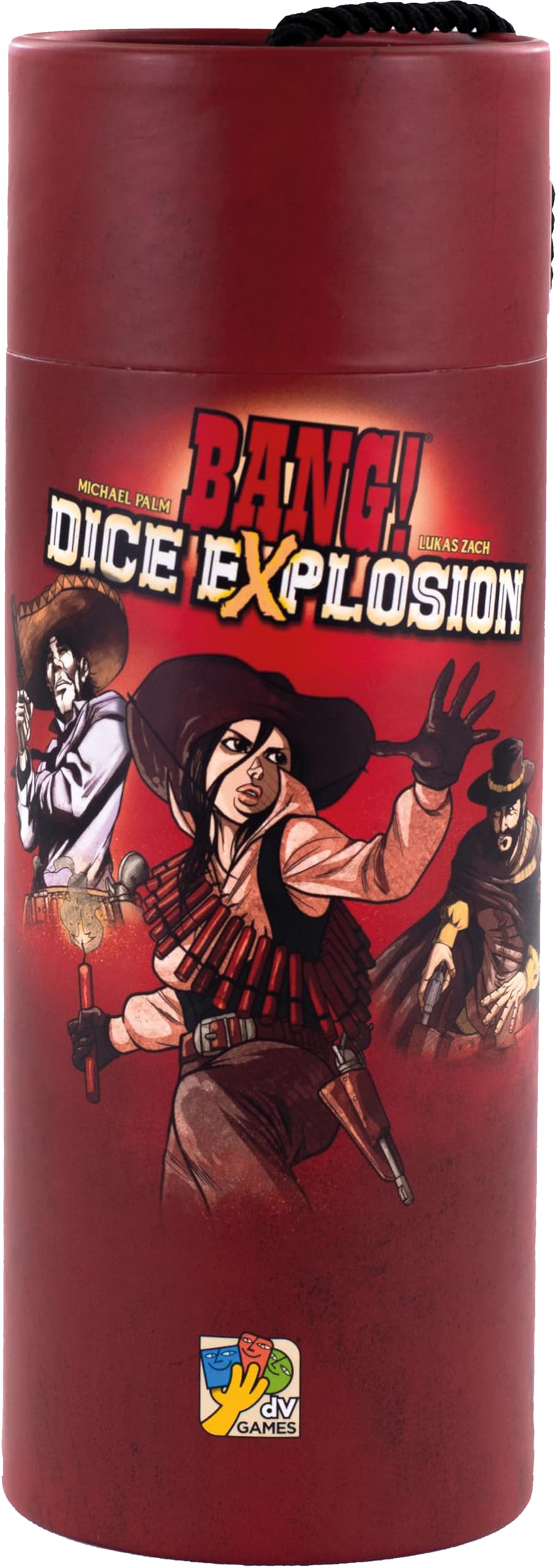 Asmodee - Bang Dice Explosion, DV Giochi, Coffret Jeu et Extensions, Jeu de dés Bluff et identité, Cadeau Jeu de société, Famille et Amis, Dès 8 Ans, Version Française