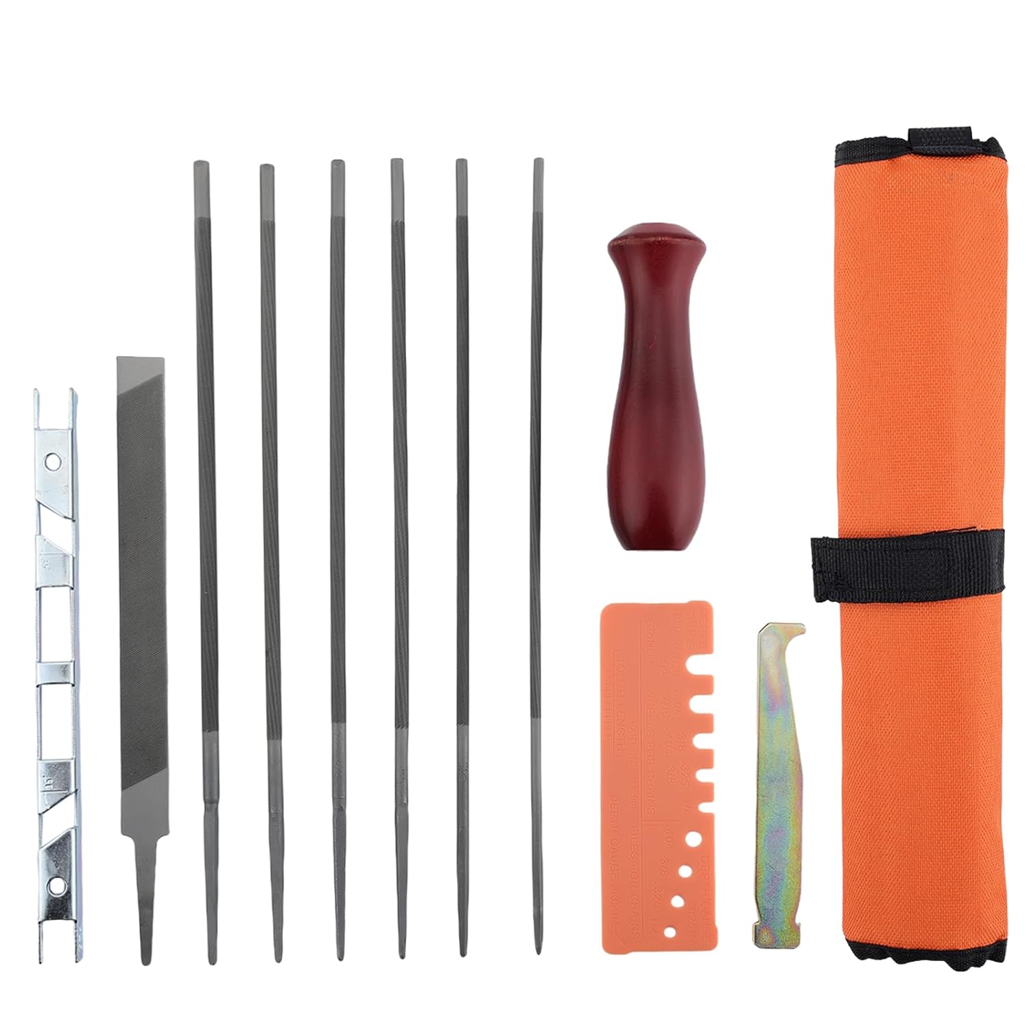 Universal Chainsaw Sharpener Kit, 12Pack Chainsaw File with 5/32 Inch