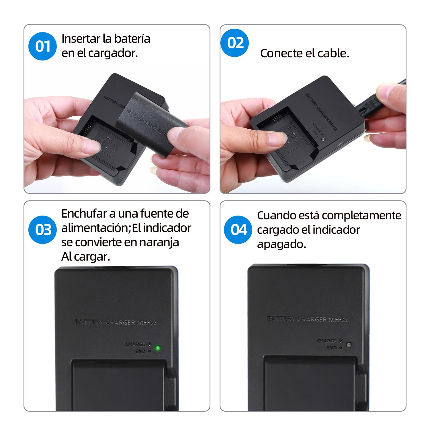 MH-32 Cargador de Batería para Cámara MH32 para ENEL25 EN-EL25a Compatible con Nikon Z30 Z50 ZFC Z50II Cámara Micro Sin Espejo