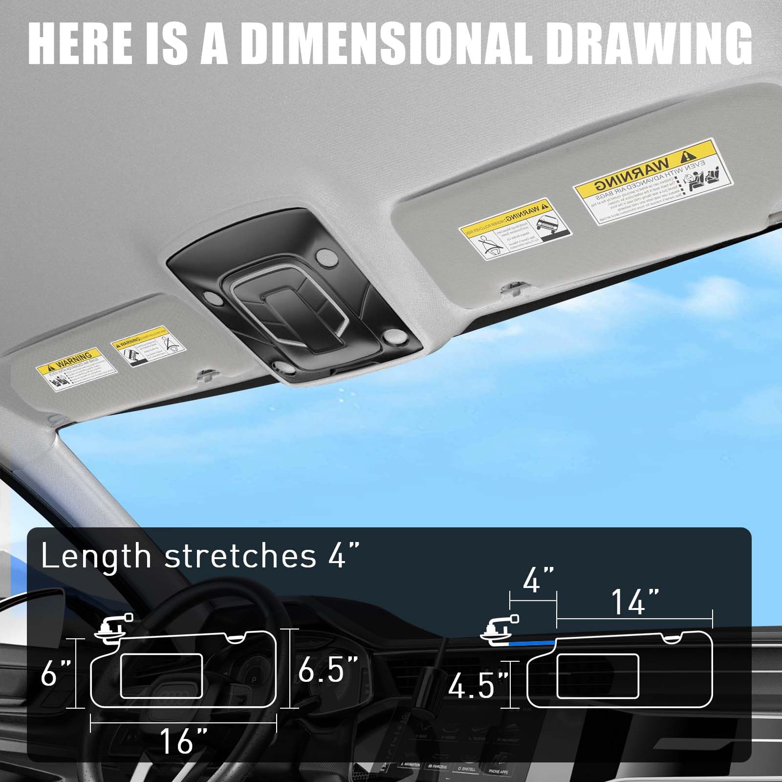 Driver Side Sun Visor Fit For Honda CRV 2017 2018 2019 2020 2021 2022 - View #2