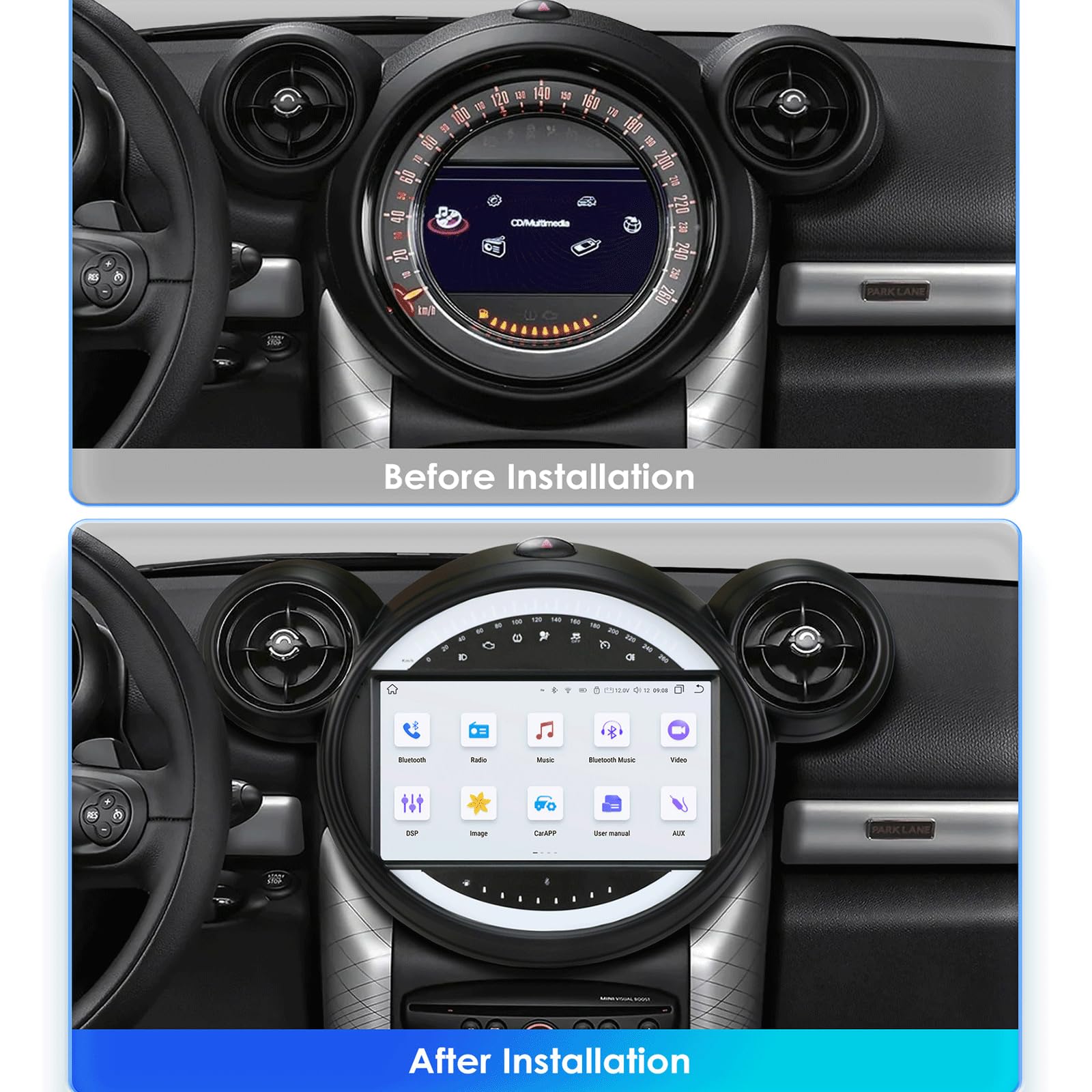 Radio Estéreo Para Coche Para Mini Cooper Countryman R56 R60 2011-2013