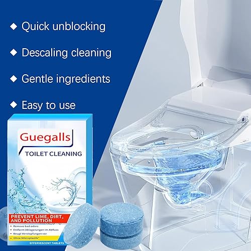 Miniatura 7 de Smilamo Tabletas limpiadoras de inodoro con aroma a limón, 1 caja16 unidades, limpiadores de tanque de inodoro de baño, eficiente y práctico, sin