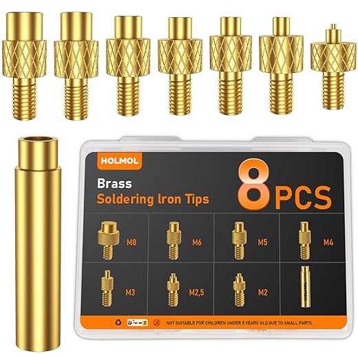 8PCS Heat-Set Insert Soldering Tips M2–M8