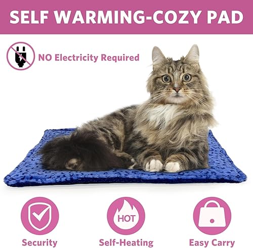 Miniatura 2 de MARUNDA Cama autocalentable para gatos, manta de cama súper suave para perros, almohadilla autocalentable para gatos, alfombrilla térmica para gatos