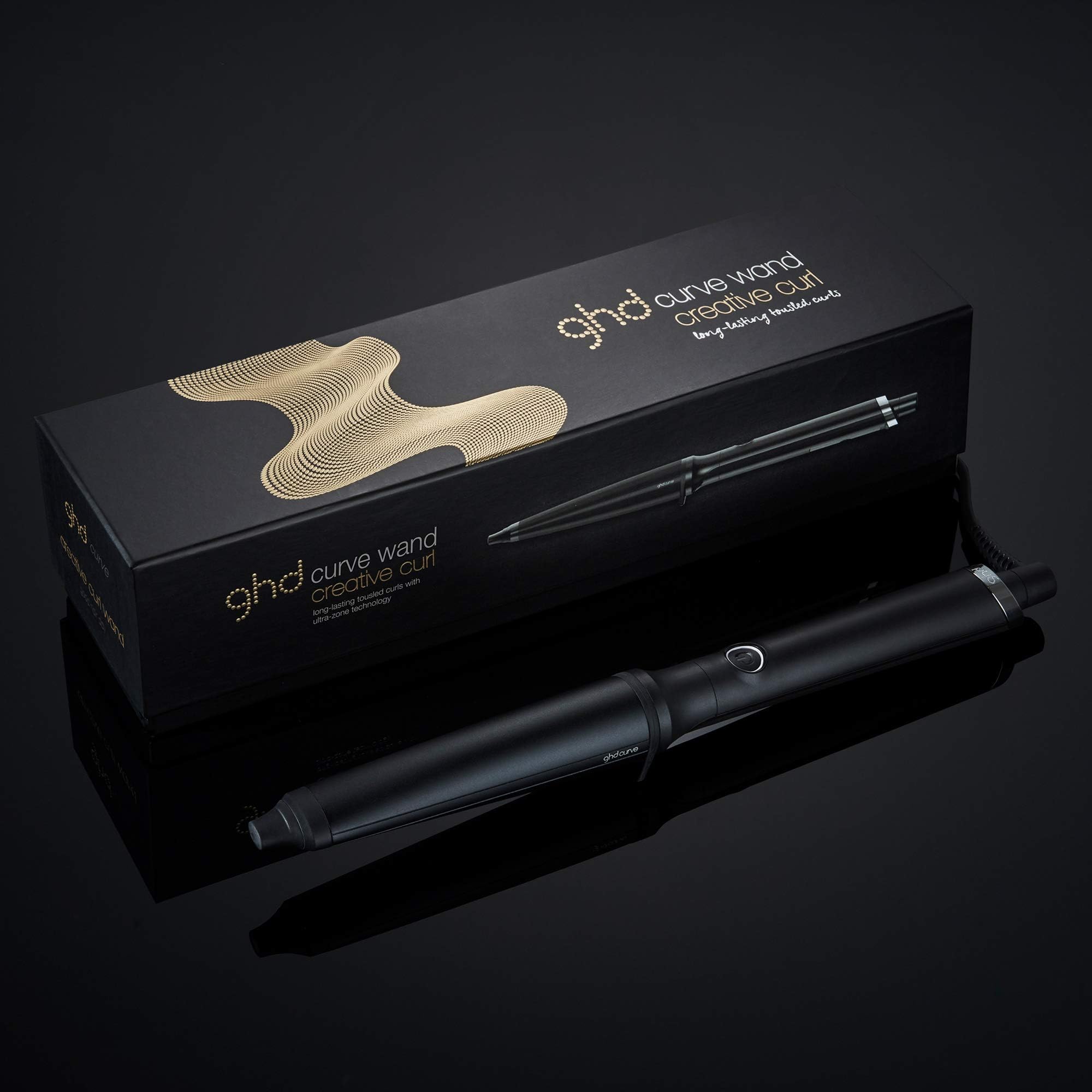 ghd Curve Arricciacapelli Professionale in Nero - Per Ricci e Onde Duraturi e Dall'Aspetto Sano - Adatto a Tutti i Tipi di Capelli (Presa EU)