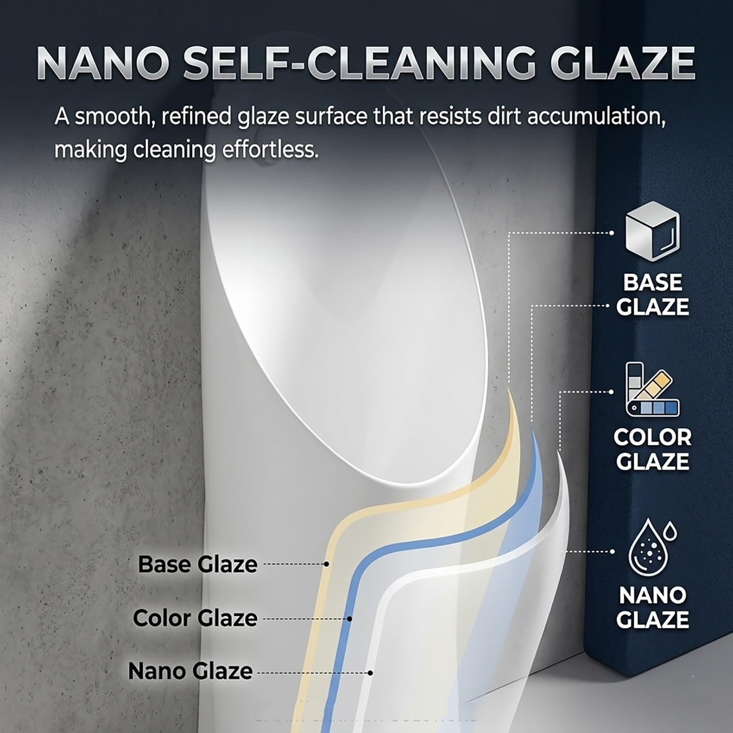 Automatic Floor Mounted Urinal for Men, Smart Sensor Touchless Ceramic Urinal with Nano Self-Cleaning Glaze, High-Efficiency Spray Flush System for Commercial & Home Restroom(Gray-White)