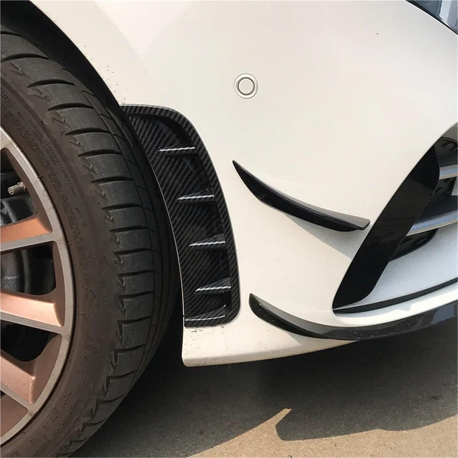 Spoiler boczny przedniego zderzaka Kratka wlotu powietrza | Uniwersalny spojler boczny przedniego zderzaka ABS(Carbon Fiber)