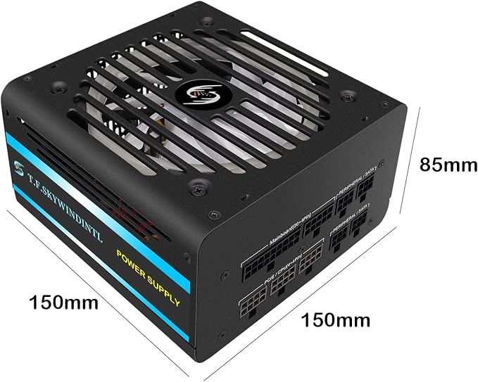 Fuente de alimentación de 700W RGB Modular ATX para juegos y PC de escritorio miniatura 9