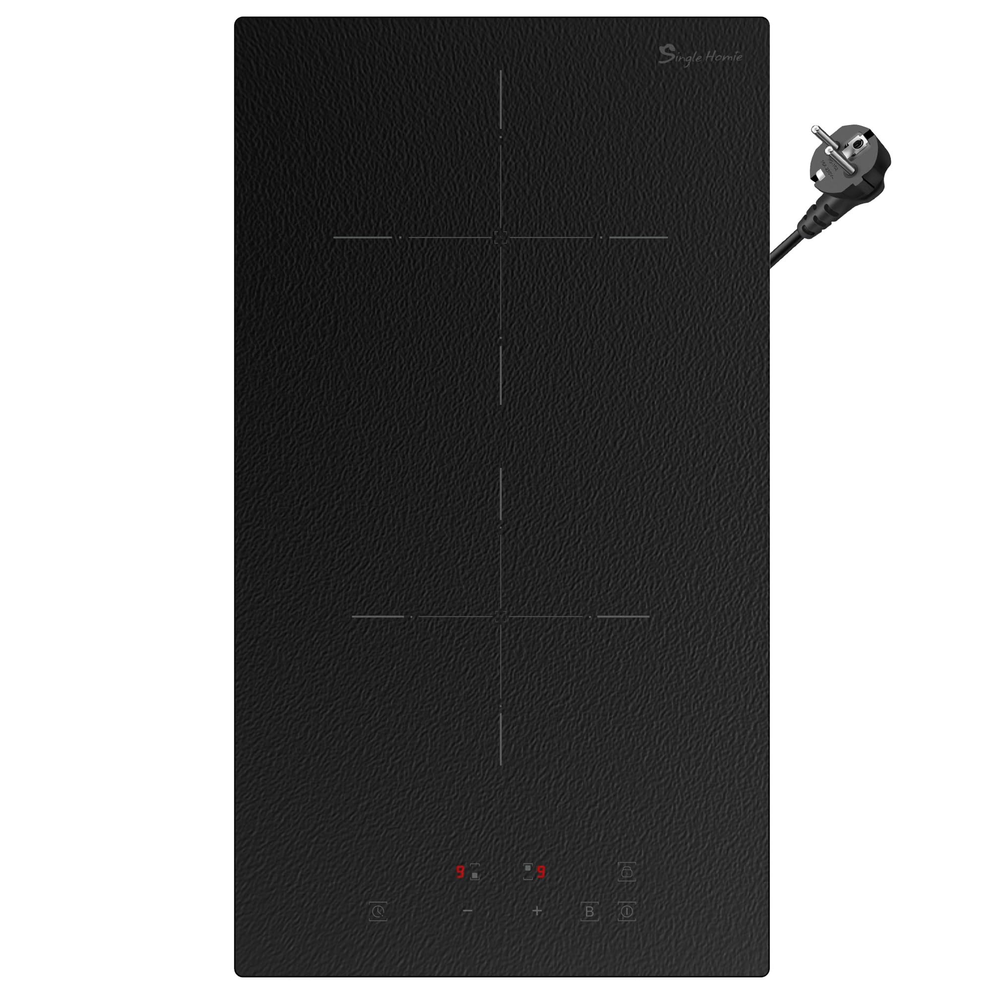 Induction Hob 2 Burners – Matte Glass, Boost Function, 9 Power Levels, Timer 1-99 Min, Child Lock, 3500 W