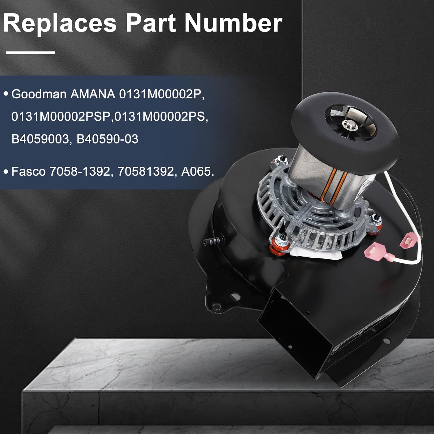 Criditpid Furnace Draft Inducer Blower Fan Motor Replacement for Goodman 0131M00002P, 0131M00002PSP, B4059001, B40590-03.