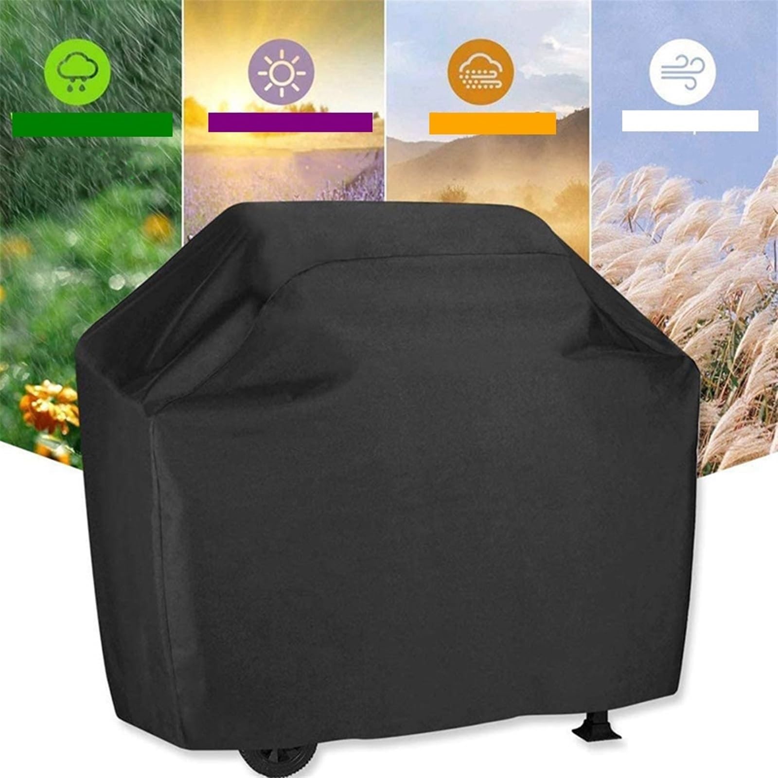 Funda Barbacoa Exterior Impermeable Cubierta De Tela Oxford For Barbacoa Al Aire Libre, Protectora For Horno Jardín(M-150X100X125CM)