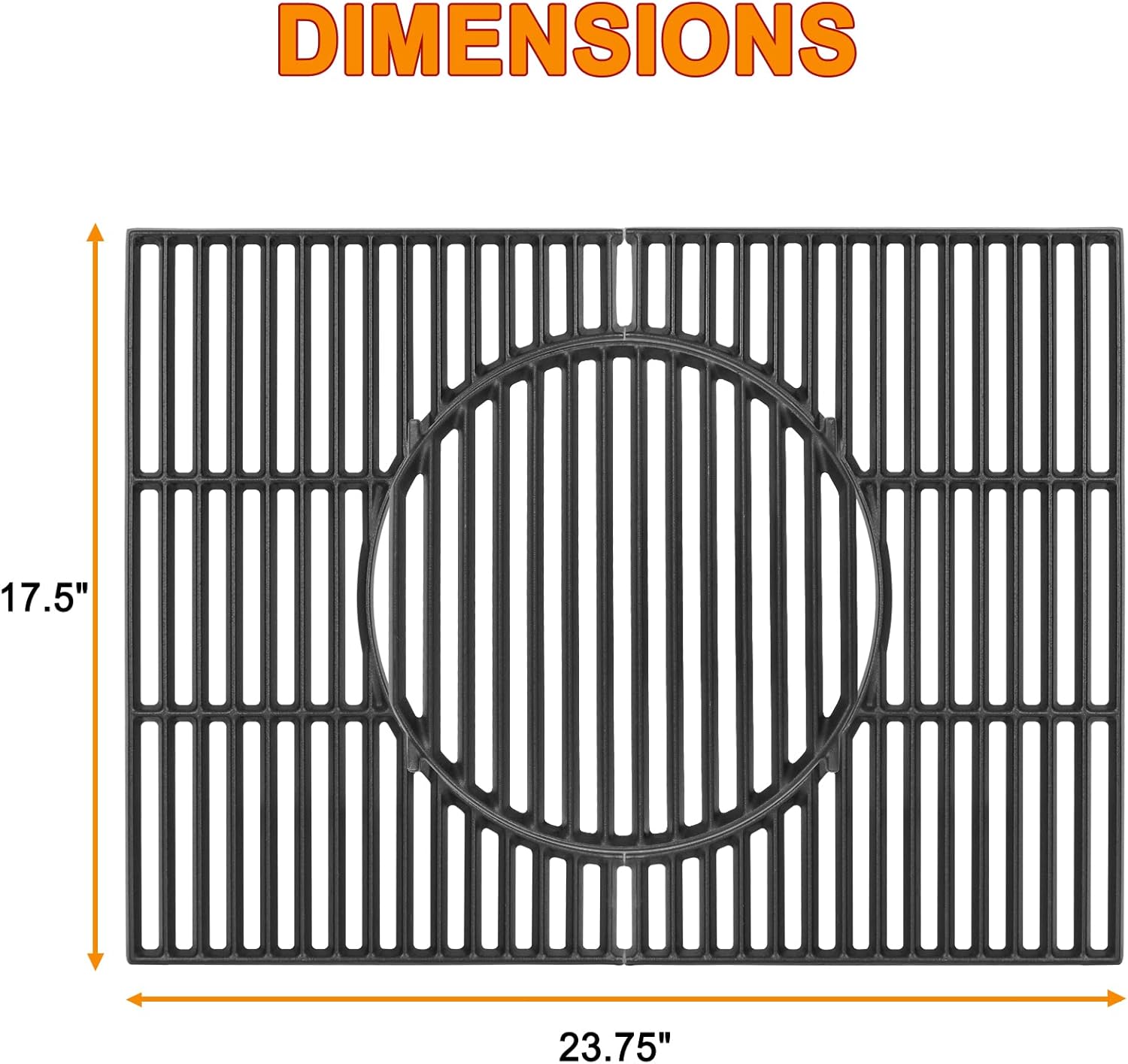 "64812 Grill Grates for Weber Gourmet BBQ System Spirit II 300 & Spirit 300 SER Cooking Grates Spirit E-310, Genesis Silver B/C, Gold/Platinum B/C, Genesis 1000-5000, for Weber Grill Parts 7638 7639"