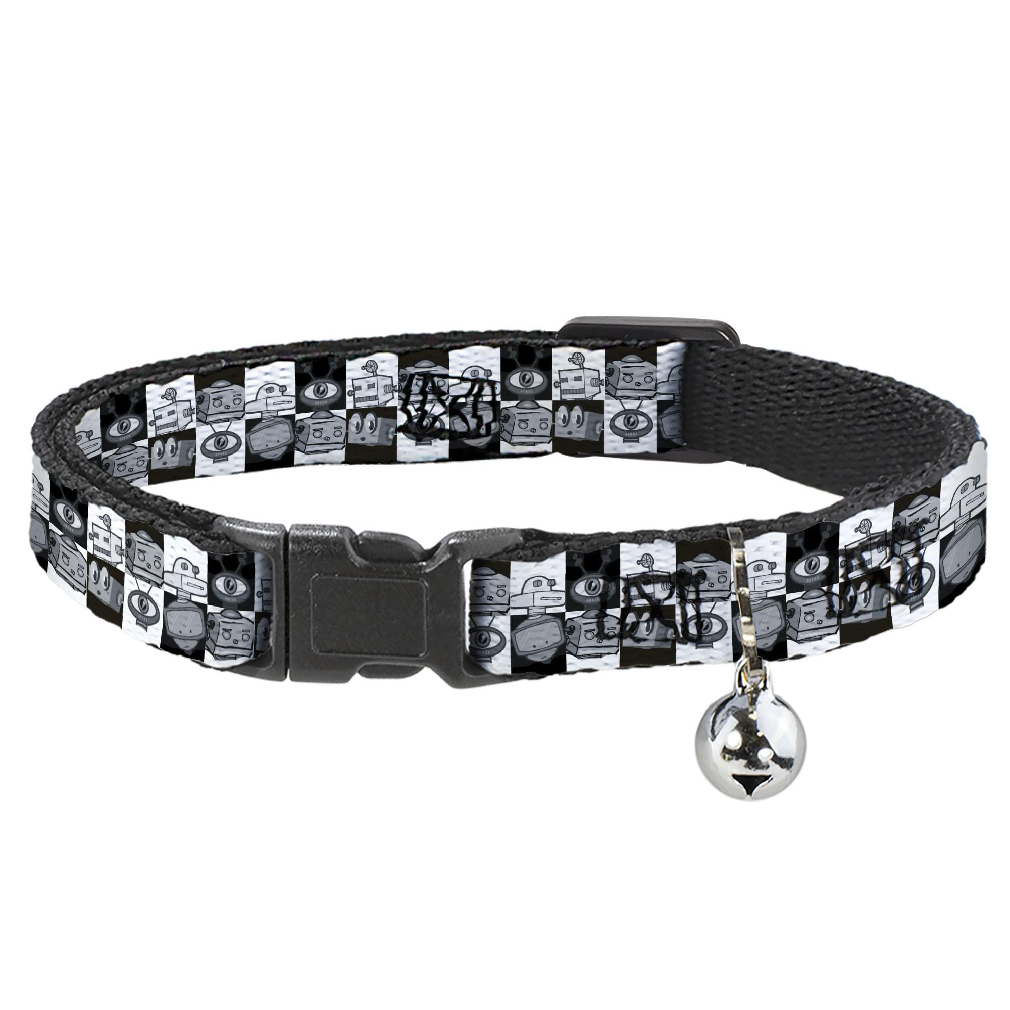 Collar para gato mediano Buckle-Down BAC-W31810-NM robots de 1,27 cm ajustable