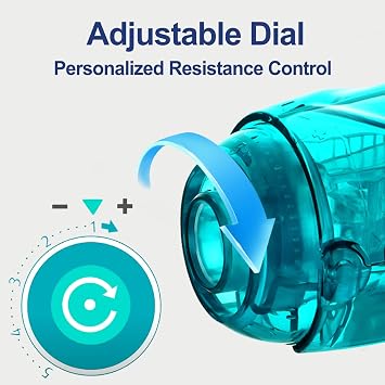 Flutter Valve Device for Lungs, Breathing Exercise Device, Adjustable Resistance Breathing Trainer for Natural Mucus