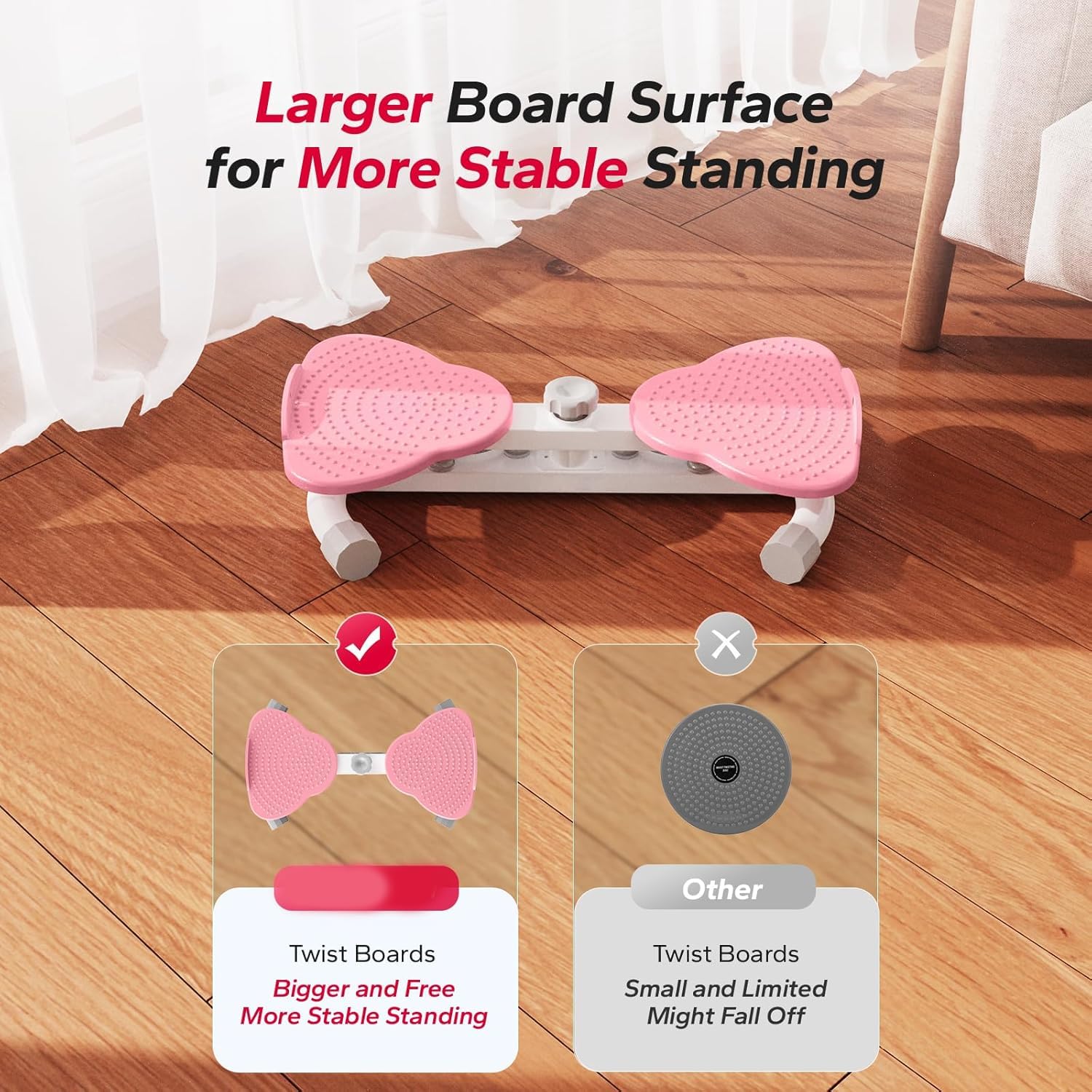 Piyu Dual Pedal Waist Twister Ab Machine with Resistance Bands | 300 lbs Heavy Duty Tummy Trimmer & Core Exercise Board | Noiseless Slimming Fitness Equipment for Women & Men | Home Gym Workout 2
