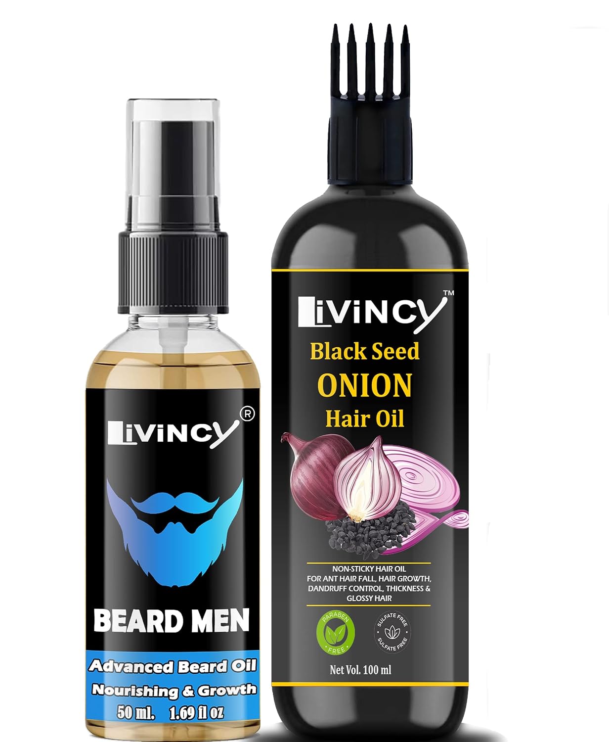 LIVINCY Beard Men and Black Seed Onion Hair Oil, Skin Naturals Face Increases Skin's Glow Instantly and Reduces Spots Over... - Review, Price and Buying Guide