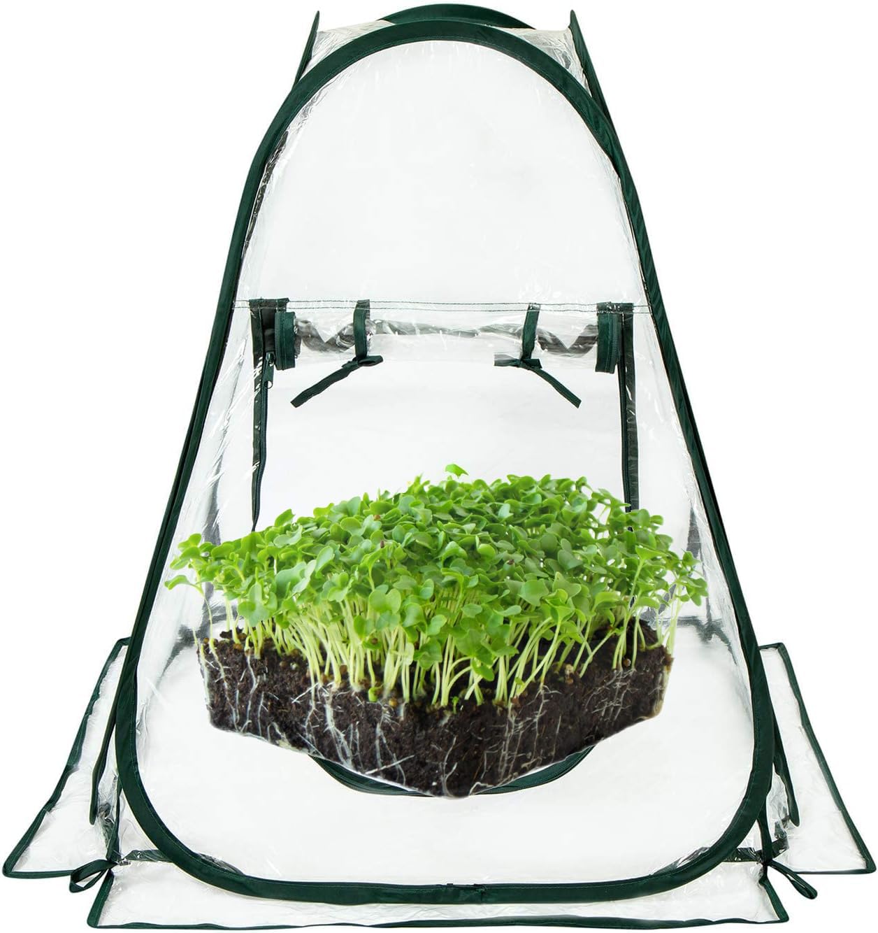 Mini Serre De Jardin Portable 196 X 24 X 40 Cm Avec Fermeture éclair, Pour Cultiver Des Plantes