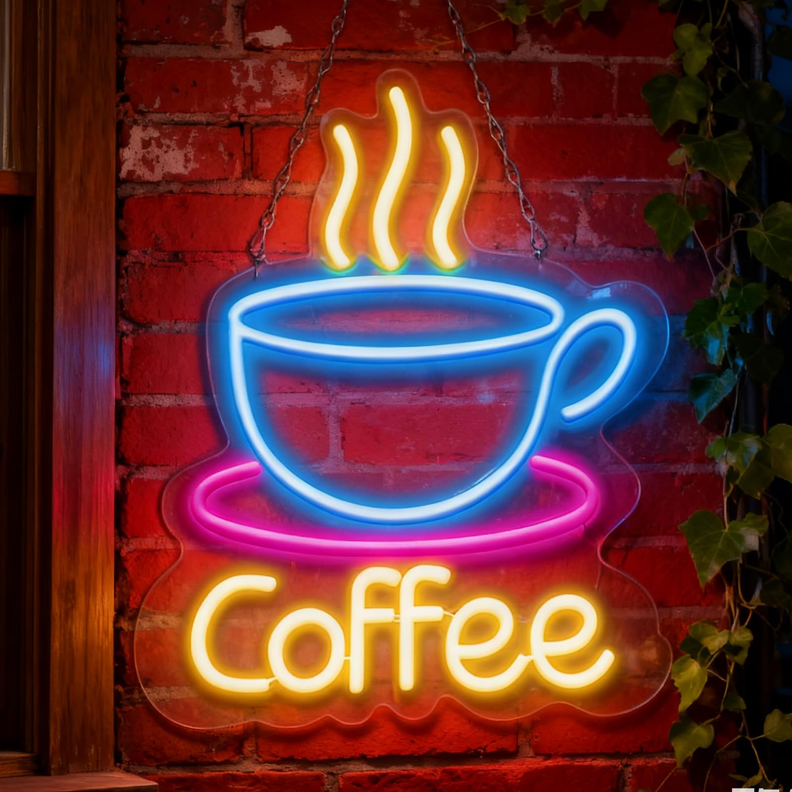 Segnalazione luminosa a LED, luce notturna, LED Coffee per tazza da caffè, caffè neon Sign, caffè, lettera luminosa, luce al neon per famiglie, ristorante, soggiorno, cucina, finestre