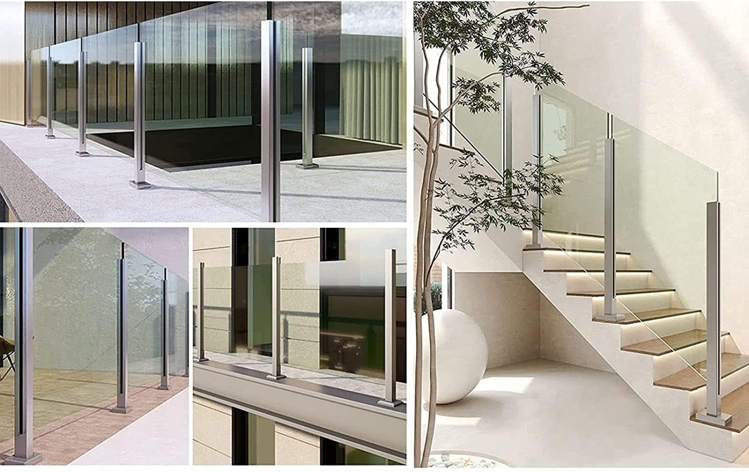 Valla de seguridad resistente de acero inoxidable para escaleras, 85 cm, barrera de aluminio para el hogar y el jardín, barandilla de seguridad para niños y mascotas