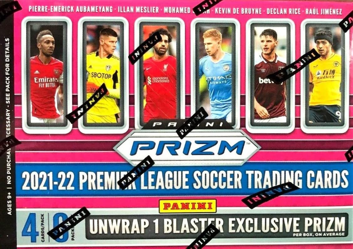 Panini Cartas coleccionables de la Premier League Soccer Blaster Box 2021-22 (6 paquetes por caja, 4 tarjetas por paquete)