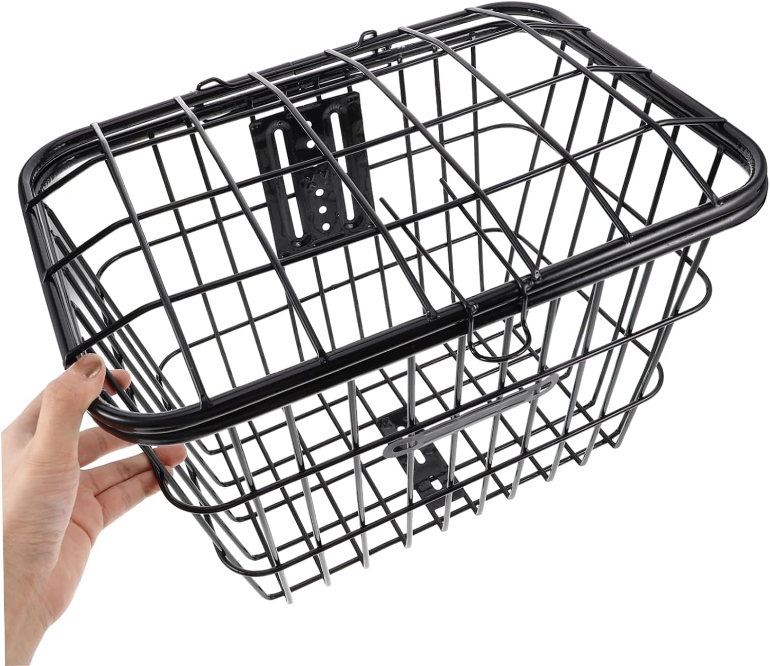1Set Bike Basket with Lid Front Storage for Bicycles Electric Bikes Easy Installation Versatile Use Robust Material Secure Clean Transportation
