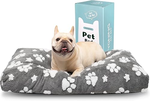 Miniatura 17 de Camas para Perros Grandes, Linda Cama Gruesa para Perros para Jaula Perrera, Cama Mullida para Mascotas con Funda Extraíble Lavable y Fondo