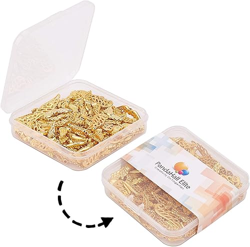 Miniatura 8 de PH PandaHall 160 dijes de ala de ángel de 8 estilos, cuentas espaciadoras de alas de aleación de estilo tibetano para aretes, pulseras, colgantes,