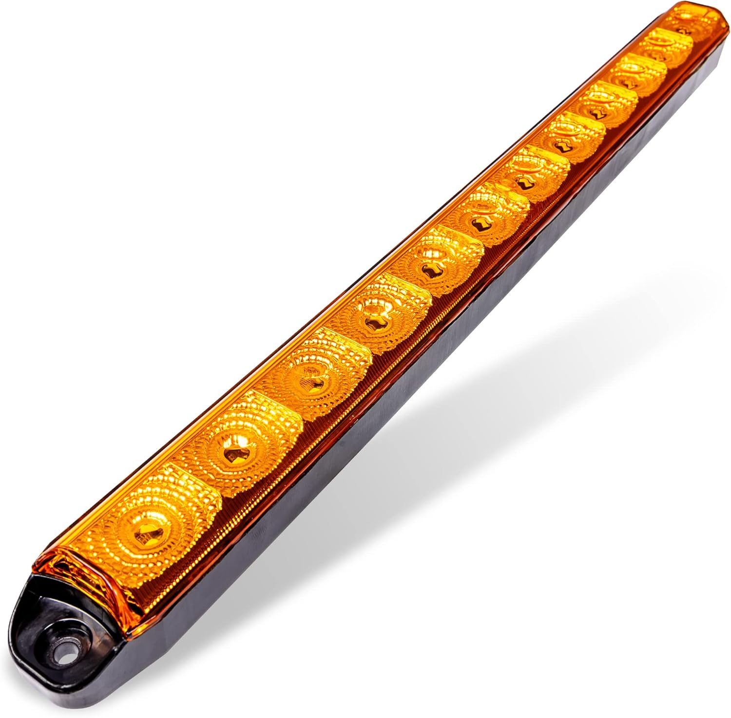TRUE MODS 16" 12 Amber LED Trailer Light Bar [Hazard + Sequential Turn Signal] [DOT