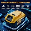 Batería 20V Max de larga duración 6.0Ah de repuesto para baterías Dewalt 4-Pack | Compatible con herramientas eléctricas y cargadores Dewalt 20V, reemplaza baterías Dewalt 20V DCB206/205/204/203/201, ideal para uso doméstico 7