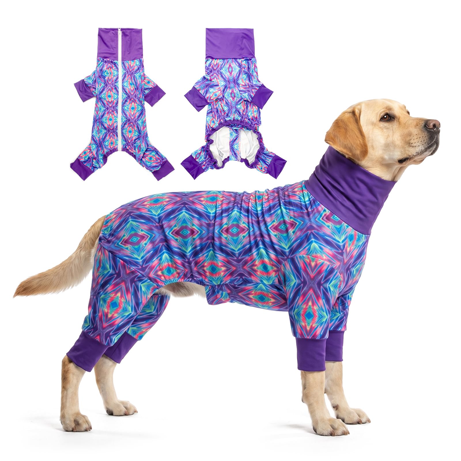 Dog Anxiety Relief Pajamas, Dog Sun Protection UV Shirt for Medium Small Large Dogs, Breathable UPF 50+ Pet Clothes for Outdoor, Travel, Beach Gear