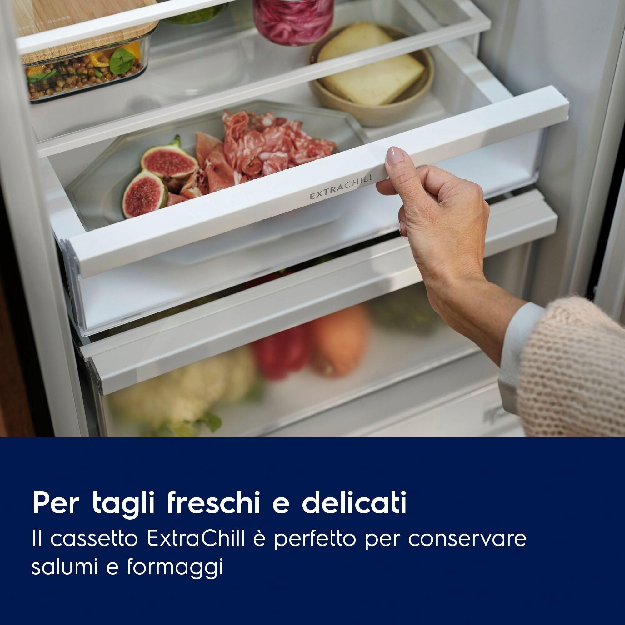 Electrolux ENA7CD18S0 Frigorifero Combinato da Incasso 177 cm, No Frost, MultiFlow, Classe Energetica D, Bianco