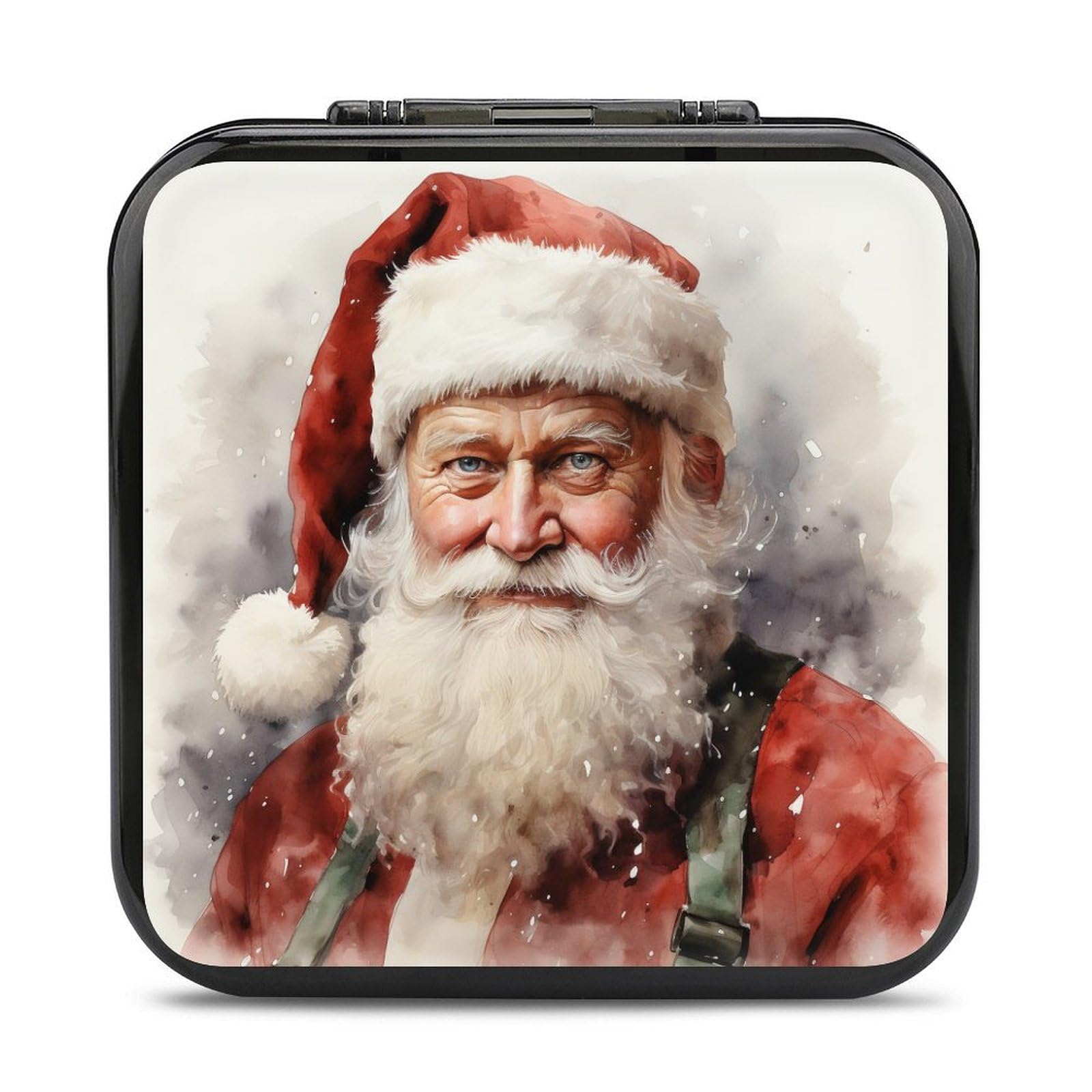 XBubupX Vintage Santa Claus Game Card Case Holder for Switch Switch Lite Xmas Santa Watercolor Christmas Themed 24