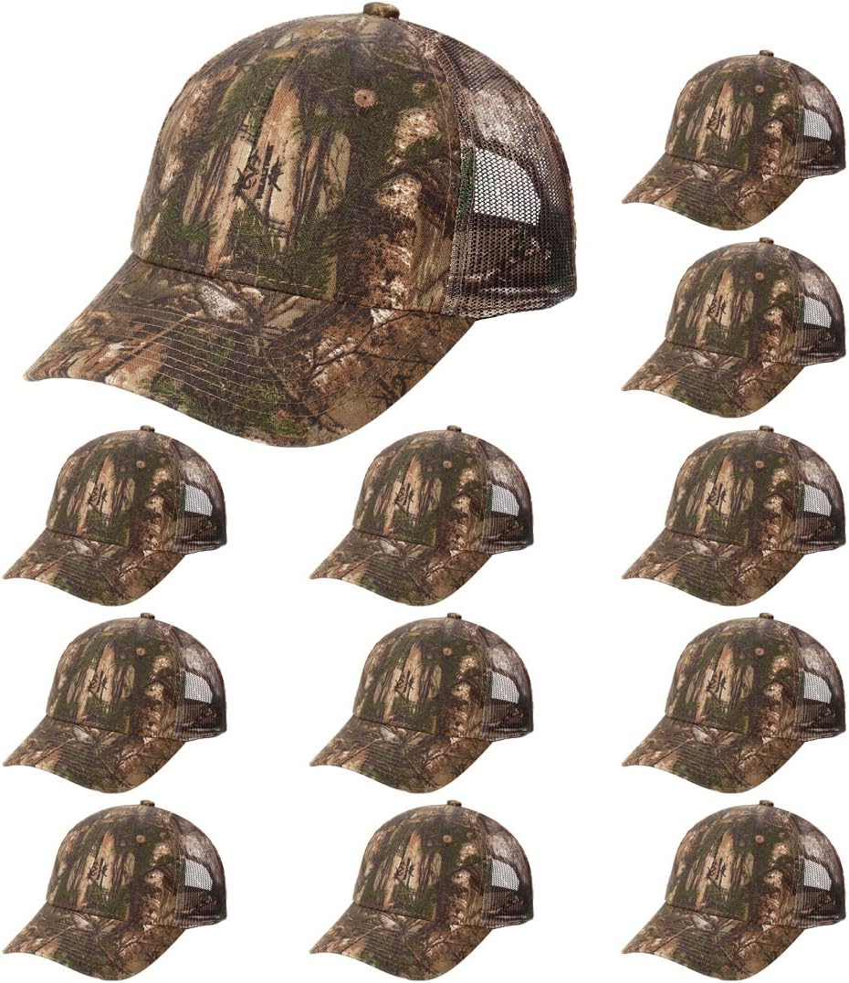 Joe's USA Pro Camouflage Series Cap with Mesh Back - Blank, Bulk Hats